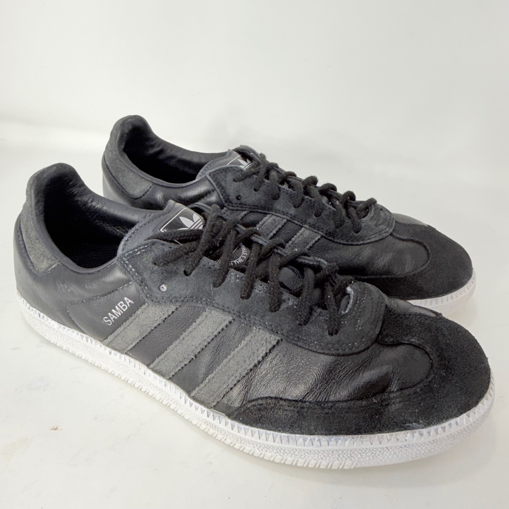 Adidas Samba OG Core Black Grey White IG7572 Mens 10.5 Leather Sneakers